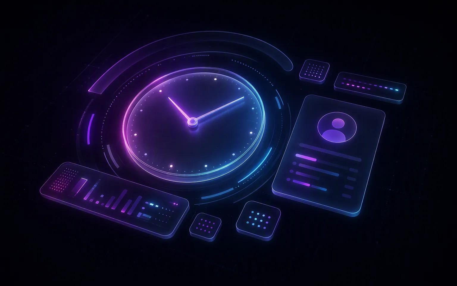 Interface of the “Client Time” widget